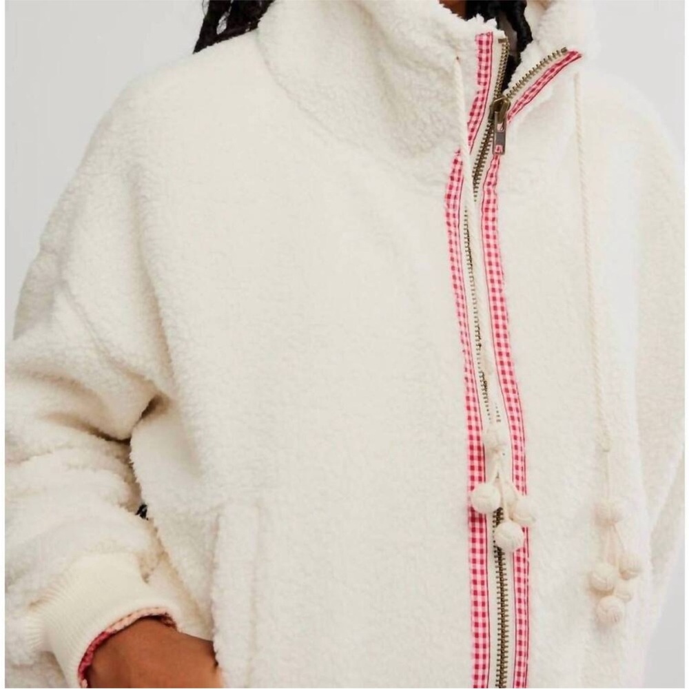 Free People Alpine sherpa jacket in cream - Picture 4 of 7